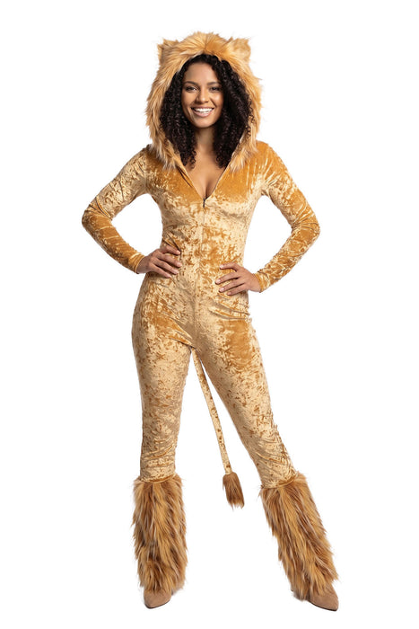 Leeuw overall met capuchon voor dames – productfoto 2