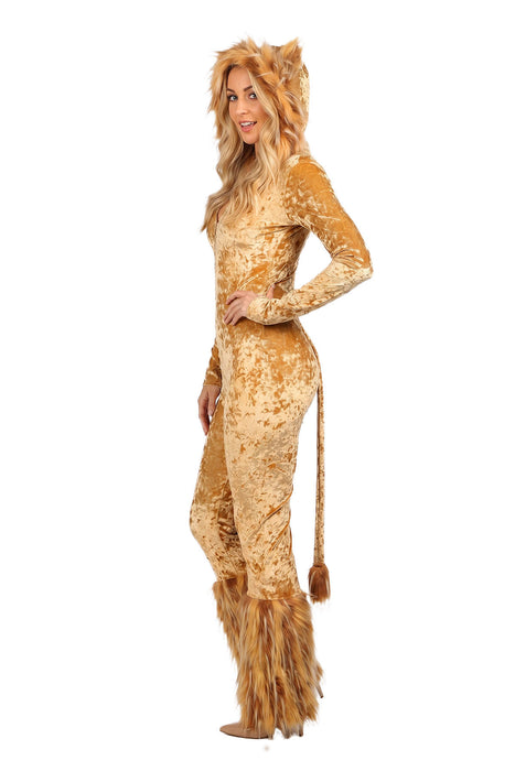 Leeuw overall met capuchon voor dames – productfoto 3