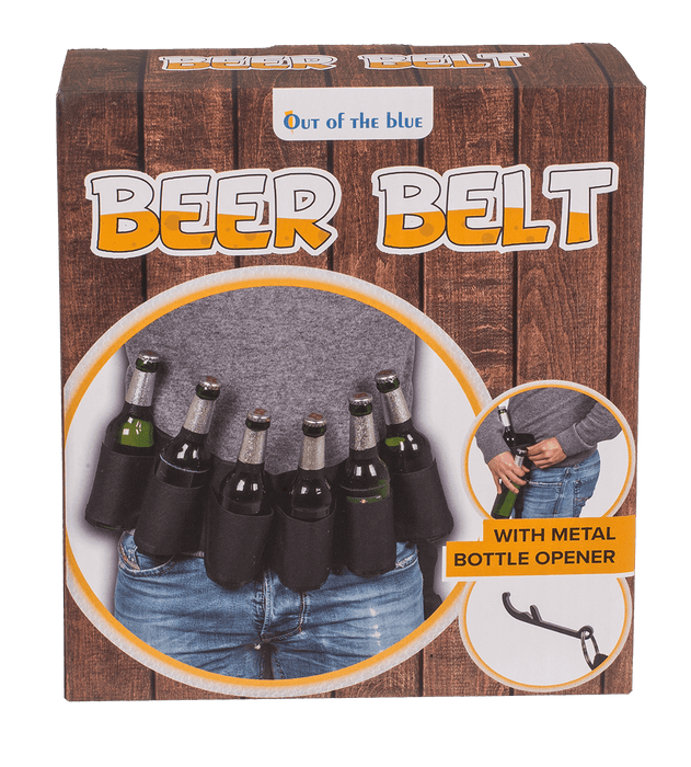 Bierriem met Flesopener voor 6 Flessen