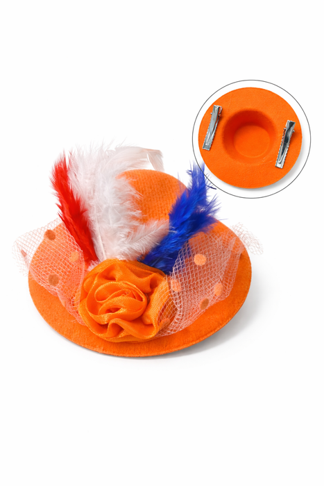 Oranje Hoedje met clips