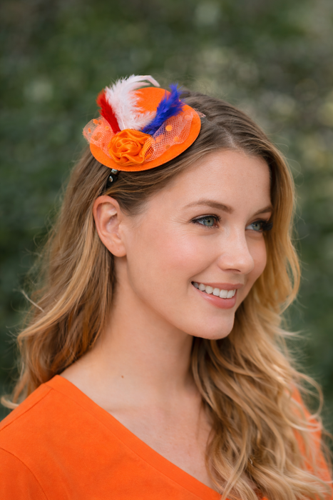 Oranje Hoedje met clips