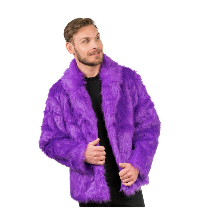 Fluffy Faux Fur Jas unisex model