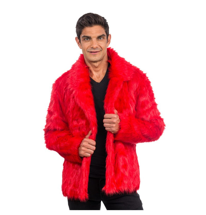 Fluffy Faux Fur Jas unisex model