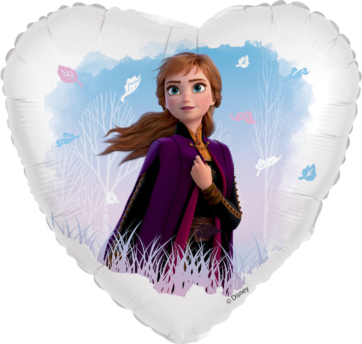 Folieballon - Vorm Hart - Frozen Anna - 45 cm