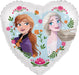 Folieballon - Vorm Hart - Frozen Anna & Elsa - 45 cm