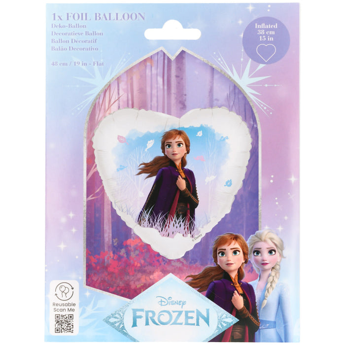Folieballon - Vorm Hart - Frozen Anna - 45 cm