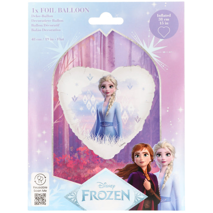 Folieballon - Vorm Hart - Frozen Elsa - 45 cm