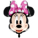 Folieballon - Vorm Minnie Mouse hoofd - 63 x 69 cm