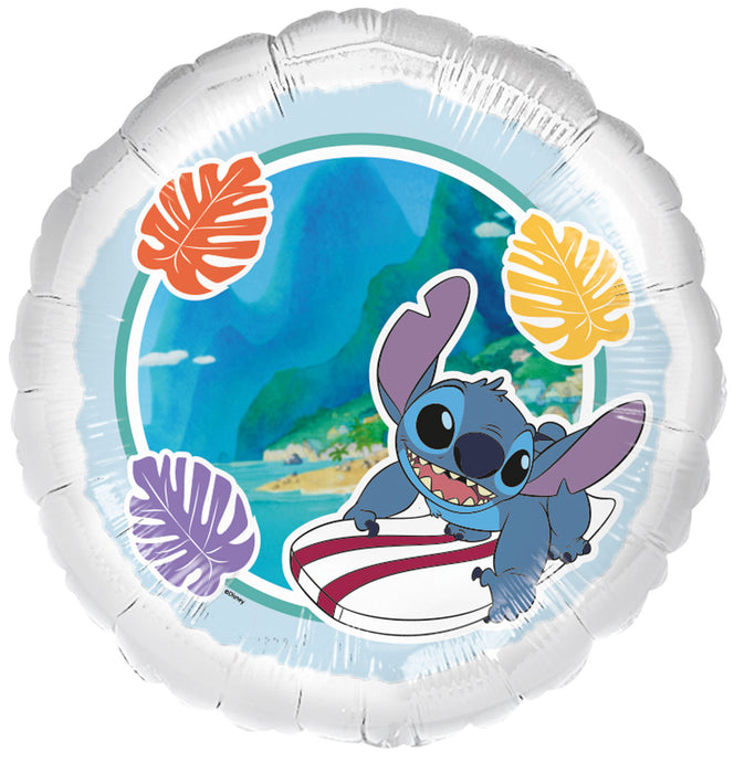 Folieballon - Stitch Surfer - 45 cm