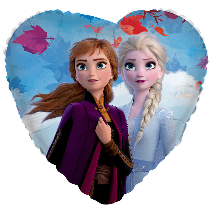 Folieballon - Vorm Hart - Anna & Elsa Frozen - 45 cm