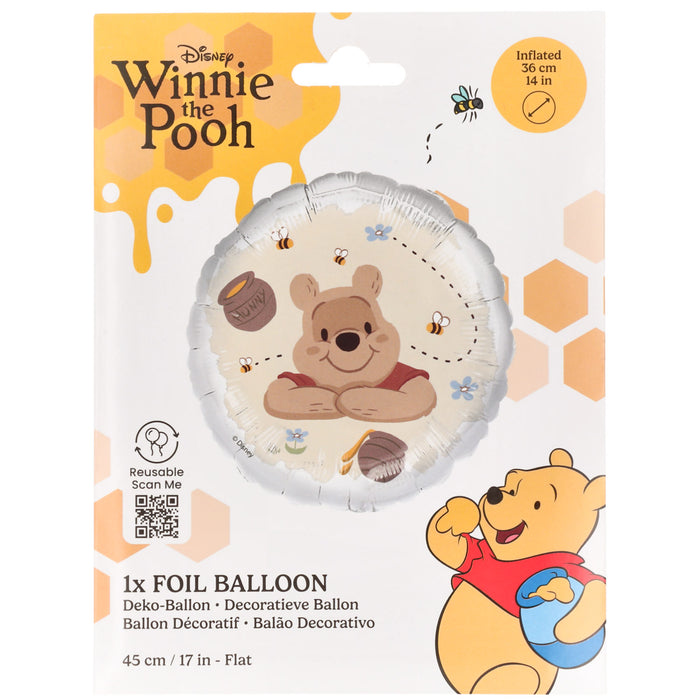Folieballon - Winnie de Poeh met bijen en honing - 45 cm