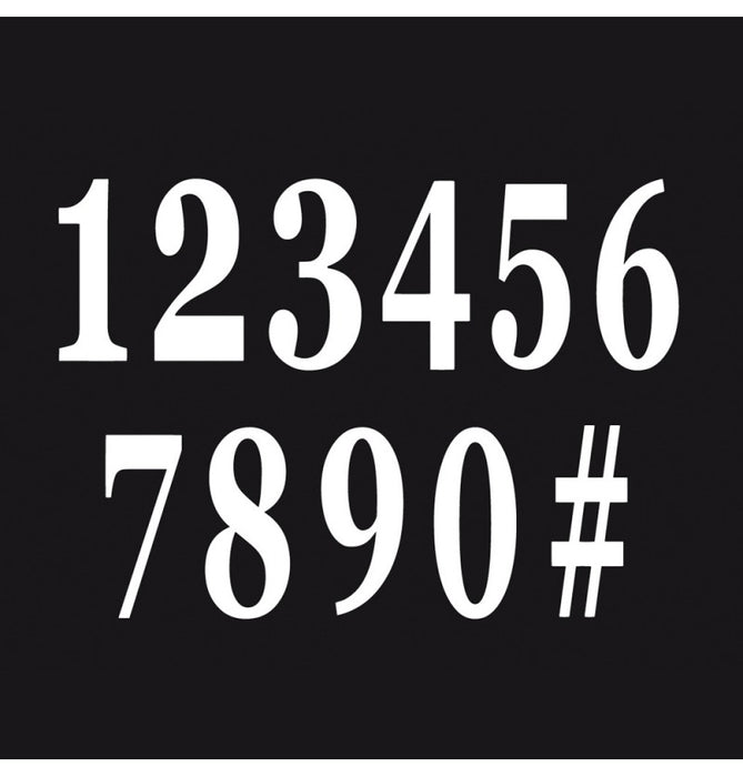 Cijfer Stickers 14cm - set van 12