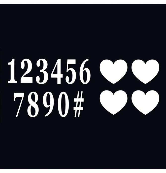 Cijfer Stickers 7.5cmcm - set van 16