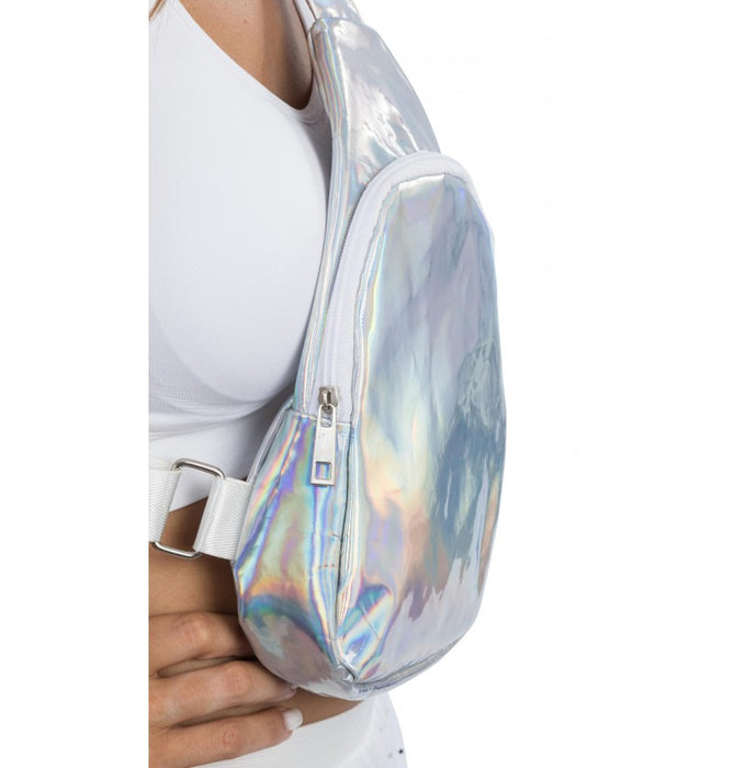 Crossbody Tas Silver Iridescent