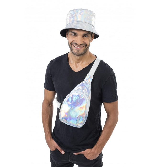 Crossbody Tas Silver Iridescent