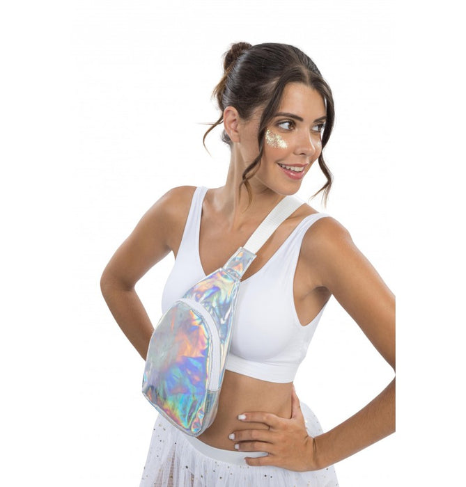 Crossbody Tas Silver Iridescent