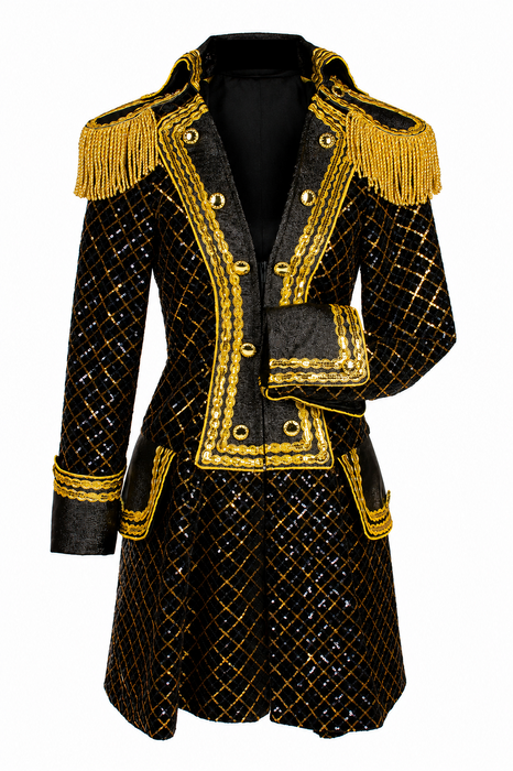 Jas Sequin Square Dames Zwart - voorzijde