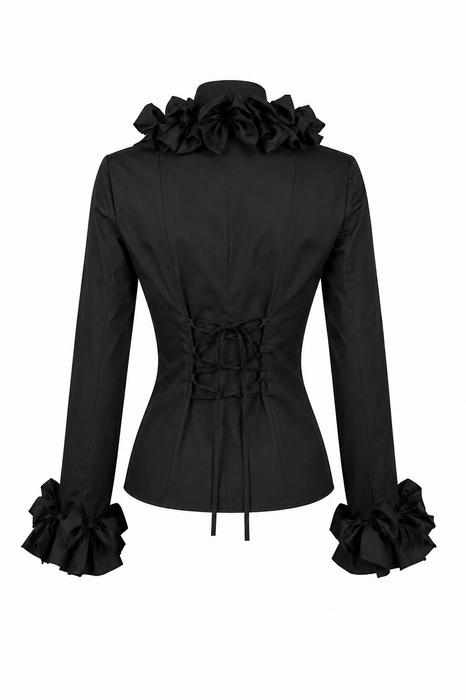 Blouse Butterfly Dames - Zwart - afbeelding 3
