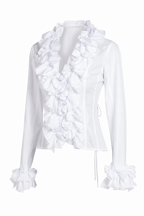 Blouse Butterfly Dames - Wit - afbeelding 4
