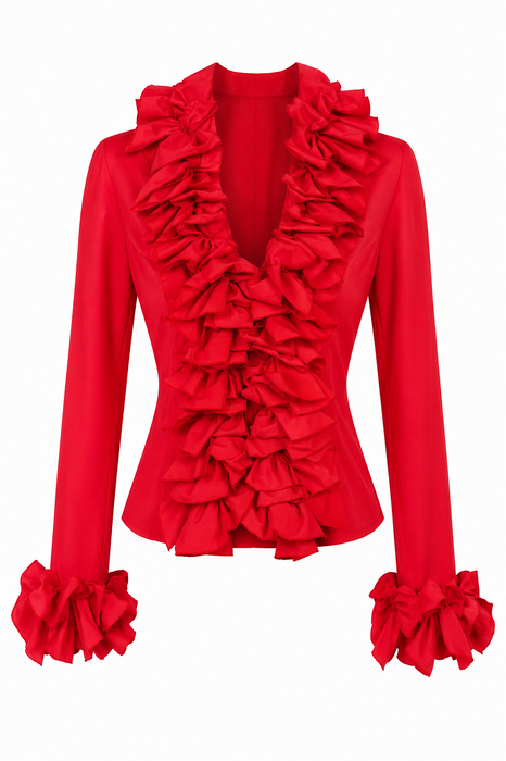 Blouse Butterfly Dames - Rood - afbeelding 6