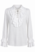 Blouse Met Jabot Heren - Wit - afbeelding 4