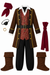 Piratenkostuum Captain Ravenheart Heren - Meerkleurig - afbeelding 2
