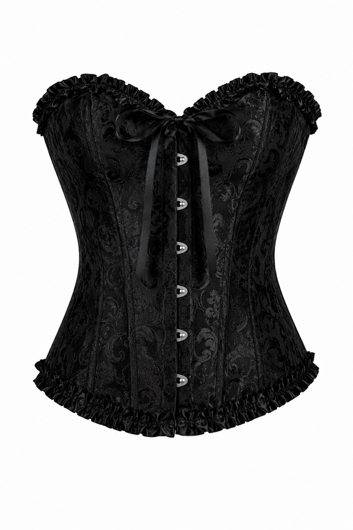 Bustier Met Baleinen Zwart - Zwart - afbeelding 1