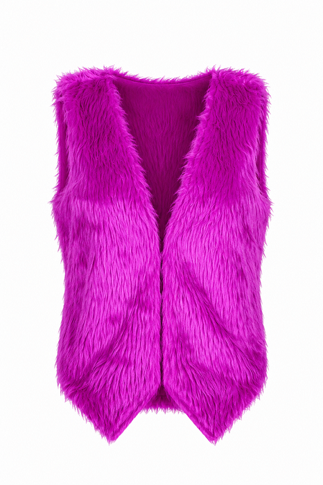 Pluche Vest Populair - Paars - afbeelding 5