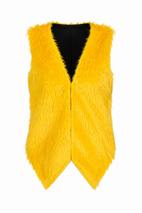 Pluche Vest Populair - Geel - afbeelding 7