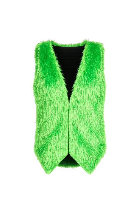 Pluche Vest Populair - Neongroen - afbeelding 15