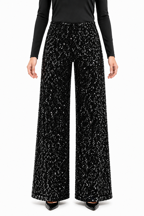 Broek Diamond Dazzle Dames - Zwart-Zilver - afbeelding 1