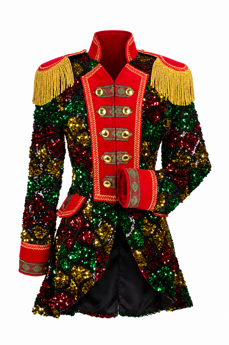 Jas Sequin Wave Dames - Rood - afbeelding 4