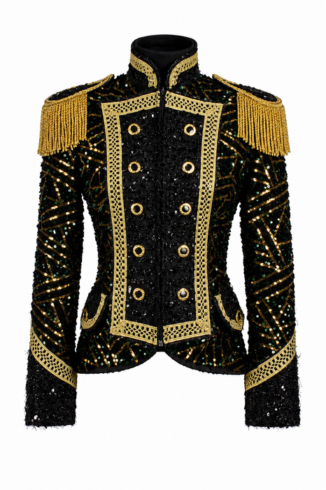 Jas Sequin Triangle Dames - Groen - afbeelding 1