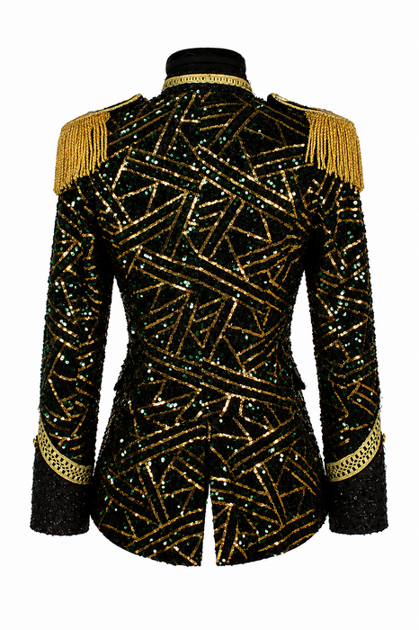 Jas Sequin Triangle Dames - Groen - afbeelding 3