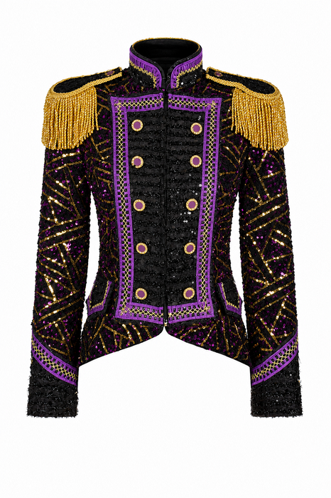Jas Sequin Triangle Dames - Paars - afbeelding 4