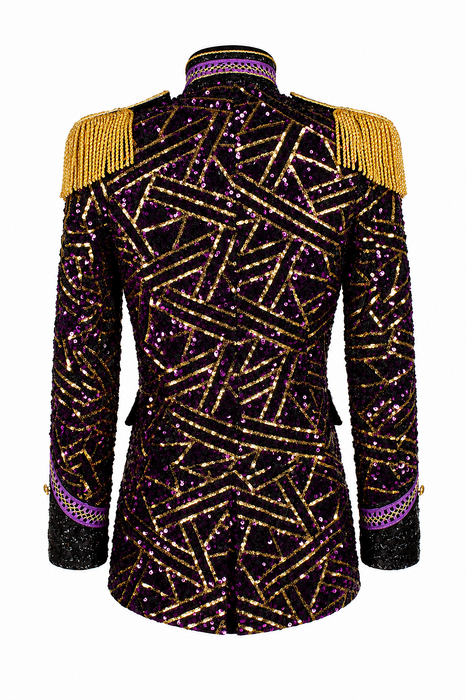 Jas Sequin Triangle Dames - Paars - afbeelding 6