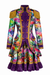 Jas Metalic Flower Dames Paars - Paars - afbeelding 1
