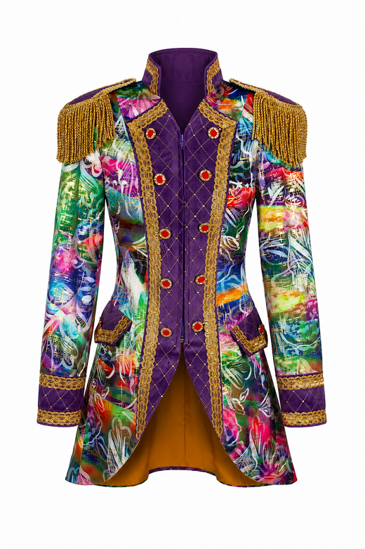 Carnavalsjas Metalic Flower Dames