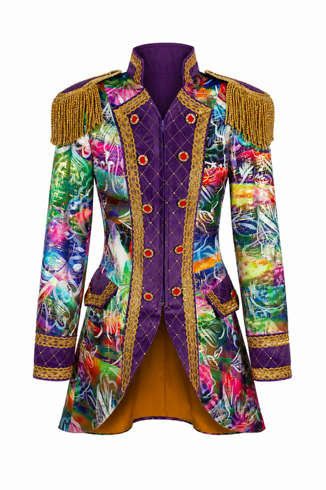 Jas Metalic Flower Dames Paars - Paars - afbeelding 4