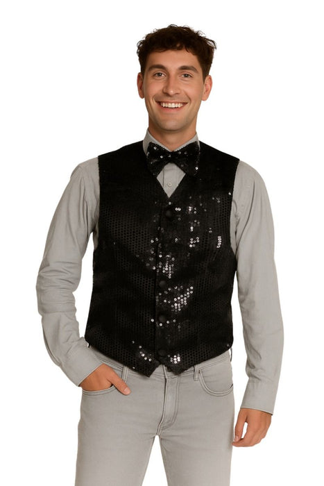 Gilet Pailletten met strik Basic