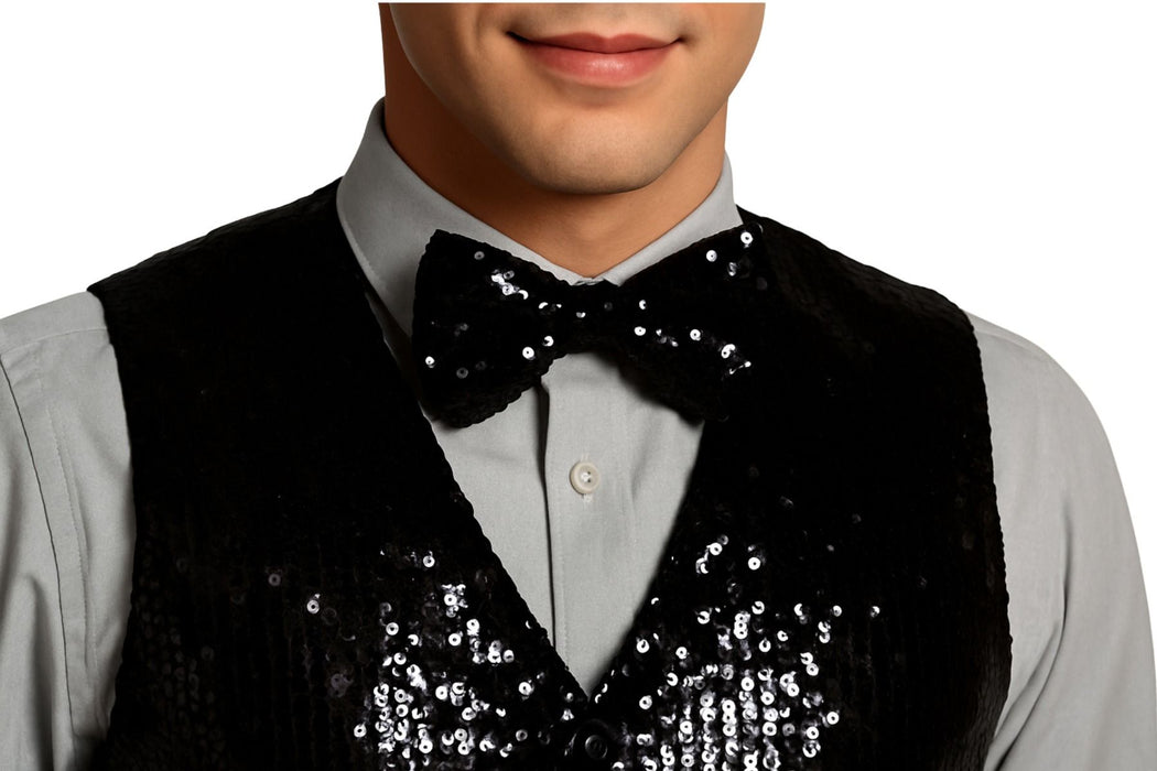 Gilet Pailletten met strik Basic