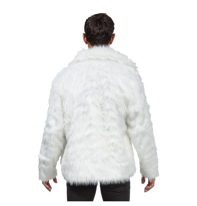 Fluffy Faux Fur Jas unisex model