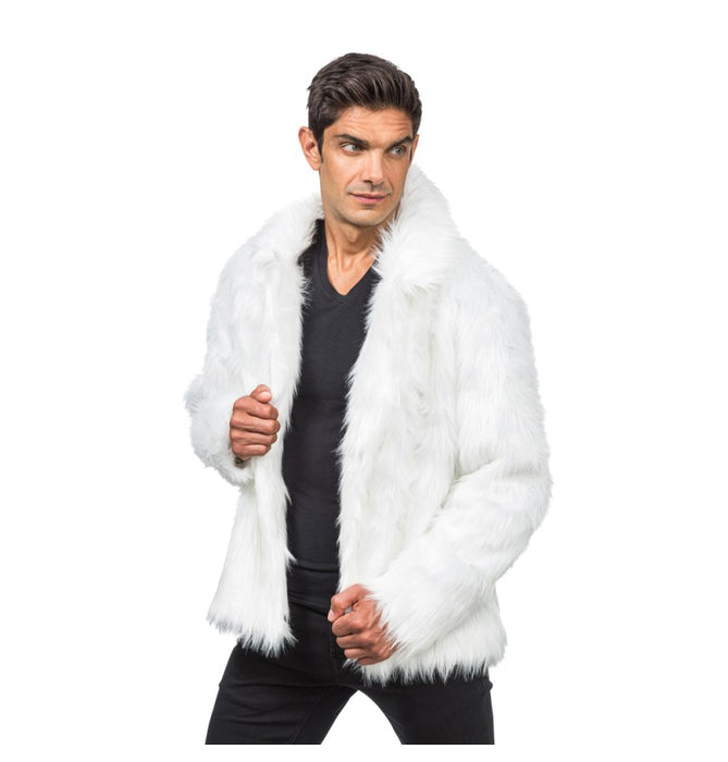 Fluffy Faux Fur Jas unisex model