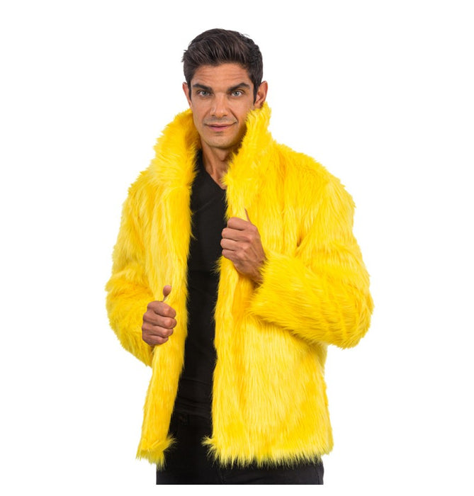 Fluffy Faux Fur Jas unisex model