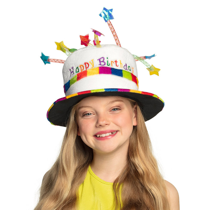Kinder verjaardagshoed Rainbow pie Happy Birthday