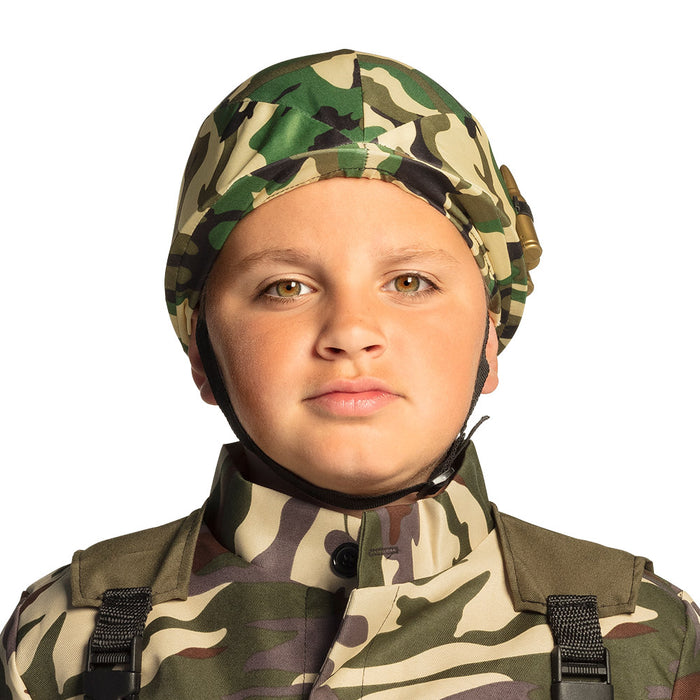 Kinderhelm militair camouflage