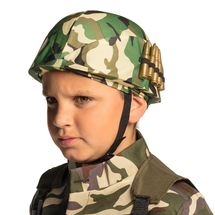 Kinderhelm militair camouflage