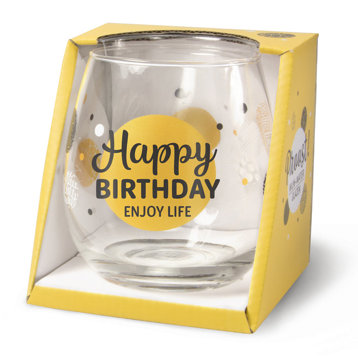 Waterglas Proost Happy Birthday