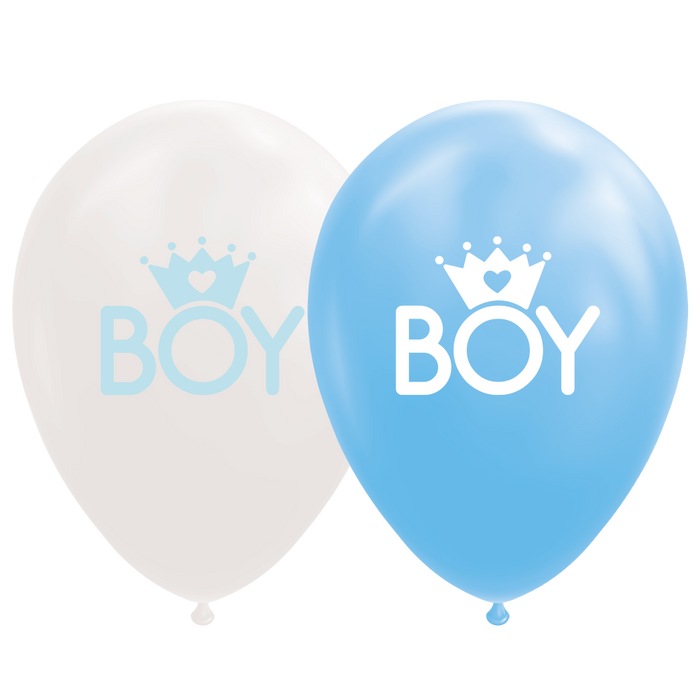 Ballonnen 'boy" blauw-wit