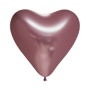 Latex ballonnen hartvorm chrome kleuren